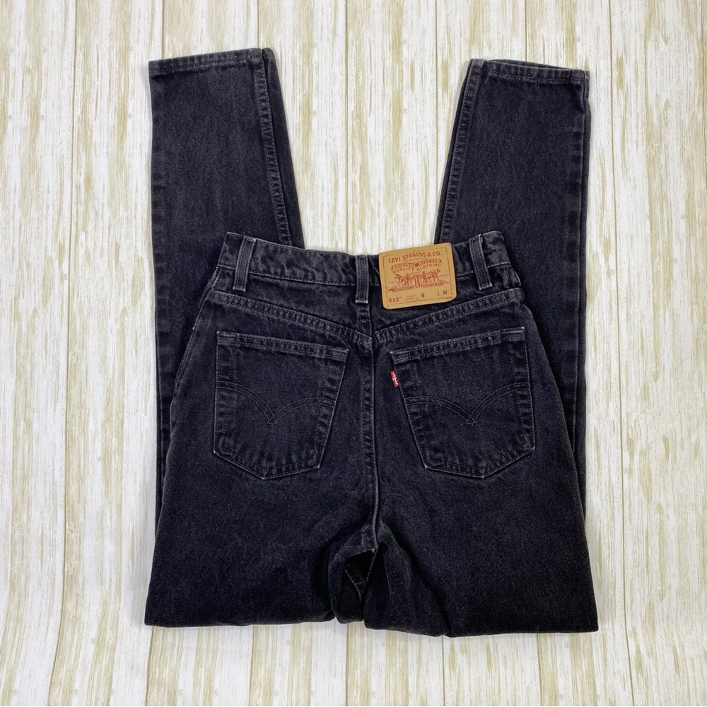 Vintage Levi’s 512 Black Slim Fit Tapered High Rise Denim Jeans - Picture 9 of 9